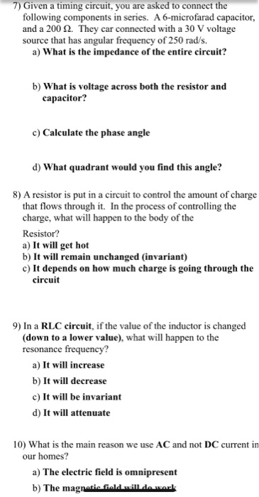 Solved 29) In the circuit shown below, answer the following | Chegg.com