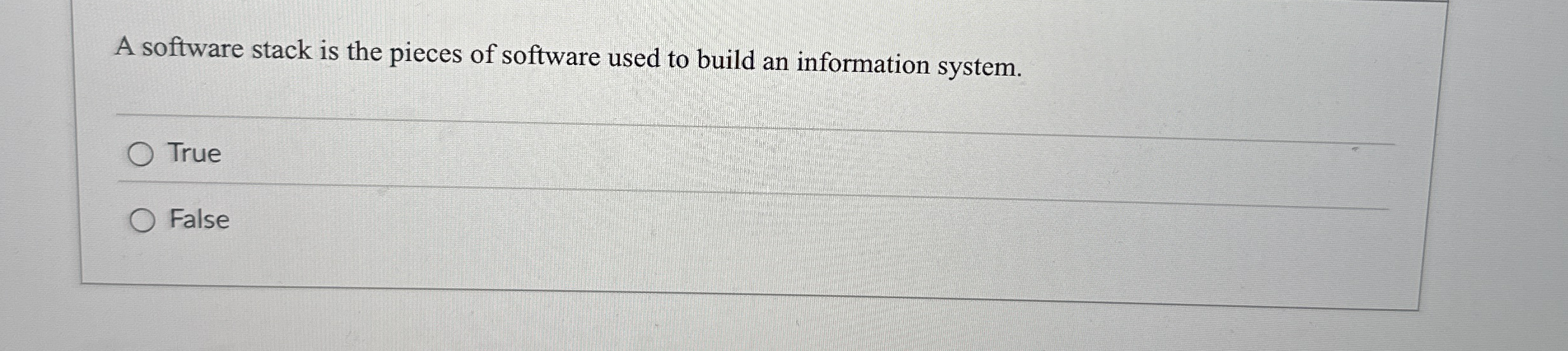 Solved A software stack is the pieces of software used to | Chegg.com