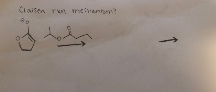 Solved Claisen rxn mechanism? | Chegg.com