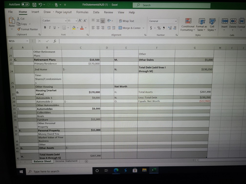 Solved calculate the current ratio based on the information