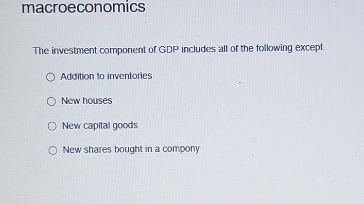 which of the following is included in gdp changes to inventories