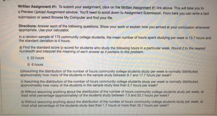 Solved Written Assignment #1: To Submit Your Assignment, | Chegg.com