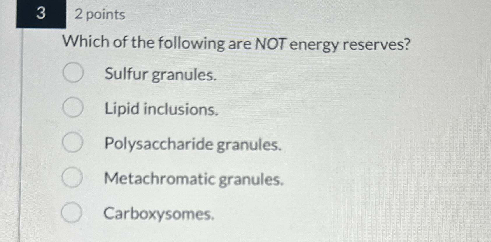 Solved 3,2 ﻿pointsWhich of the following are NOT energy | Chegg.com