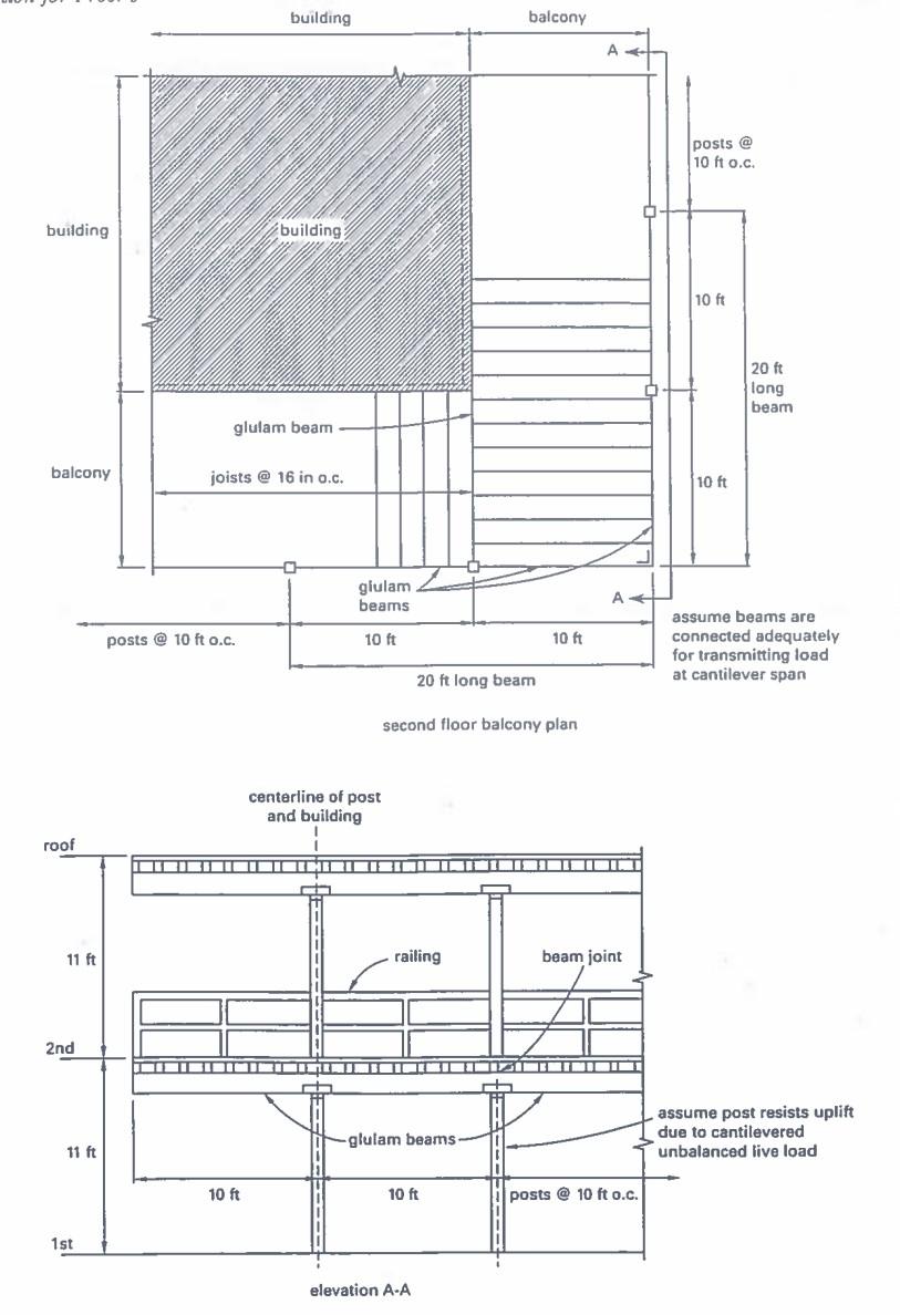 solved-a-second-floor-balcony-is-shown-in-plan-and-chegg