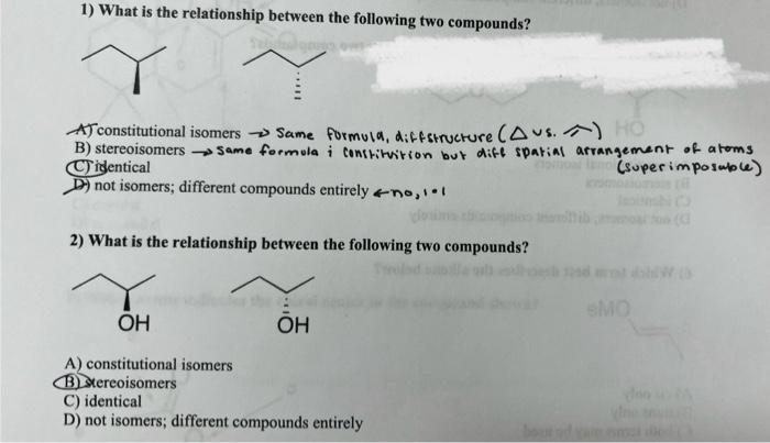 Solved 1) What is the relationship between the following two | Chegg.com