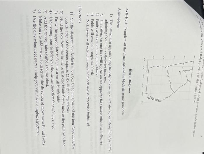 Solved that represents the Valley and Ridge province on the | Chegg.com