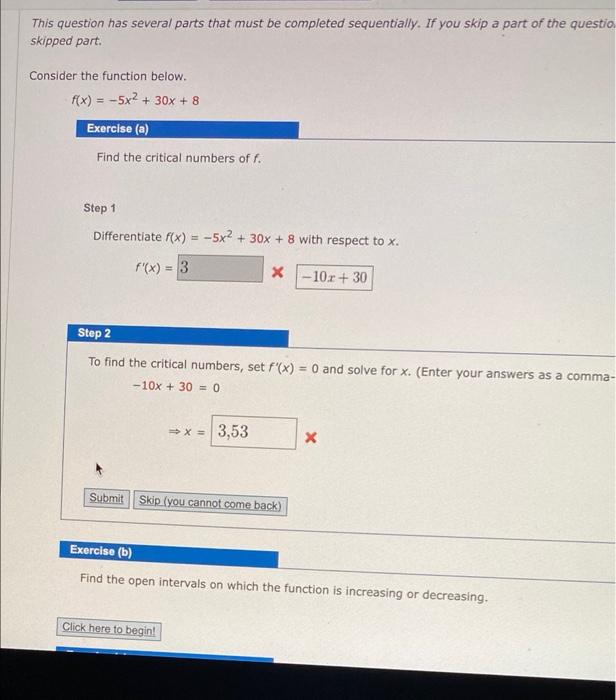 Solved This Question Has Several Parts That Must Be | Chegg.com