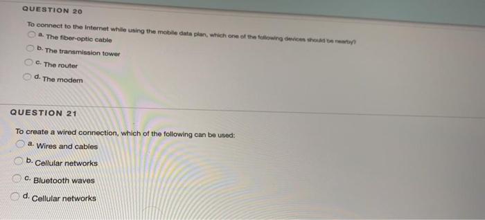 Solved Question To Connect To The Internet While Using Chegg Com