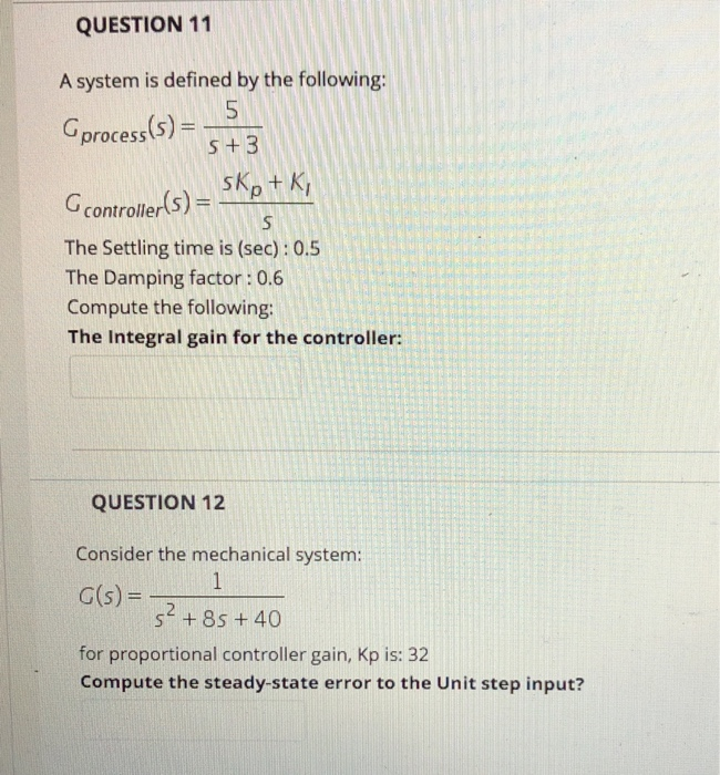 Solved QUESTION 11 A system is defined by the following: | Chegg.com