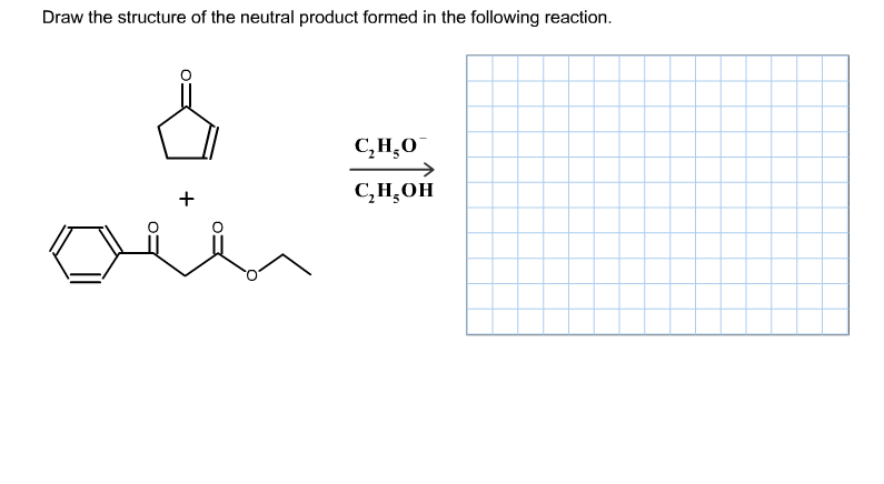 Draw the structure of the neutral product formed i