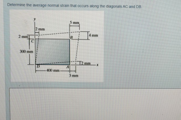 Solved Determine the average normal strain that occurs along | Chegg.com