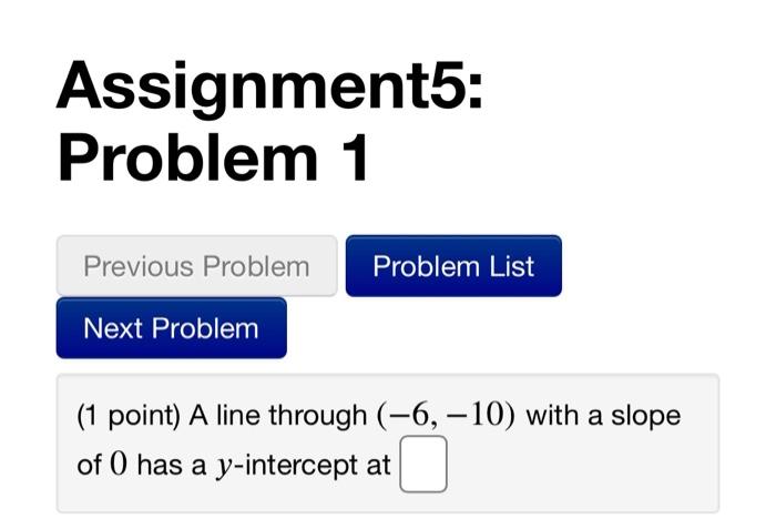 Solved Assignments: Problem 1 Previous Problem Problem List | Chegg.com