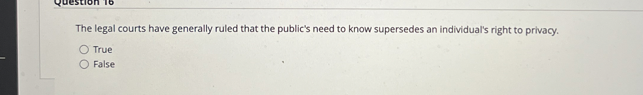 Solved The legal courts have generally ruled that the | Chegg.com