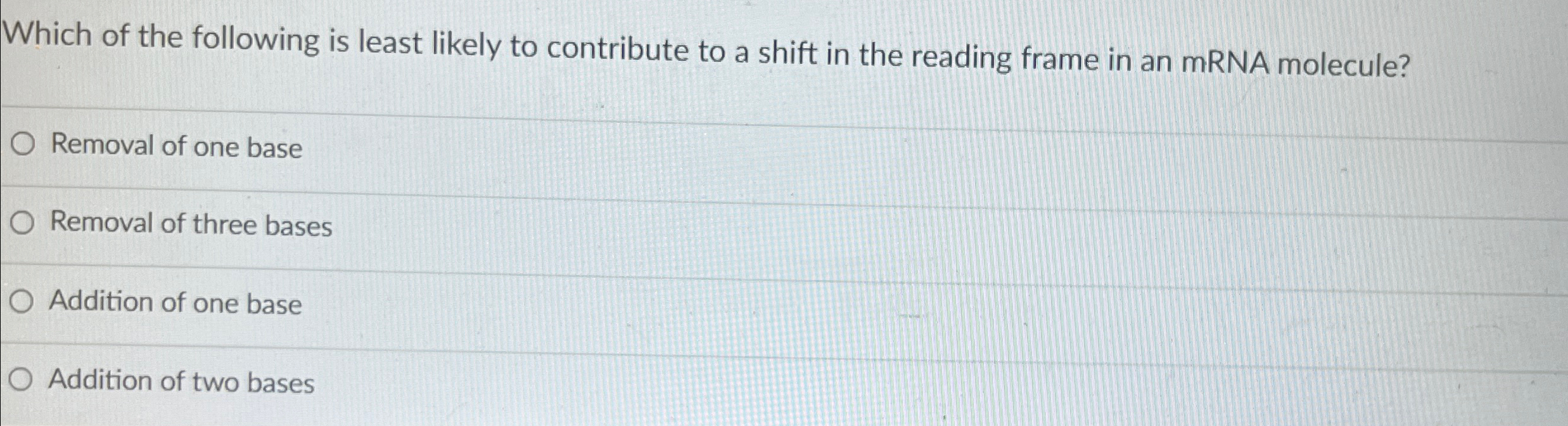 Solved Which of the following is least likely to contribute | Chegg.com