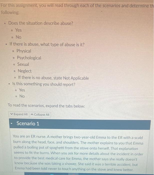 Solved For this assignment, you will read through each of | Chegg.com