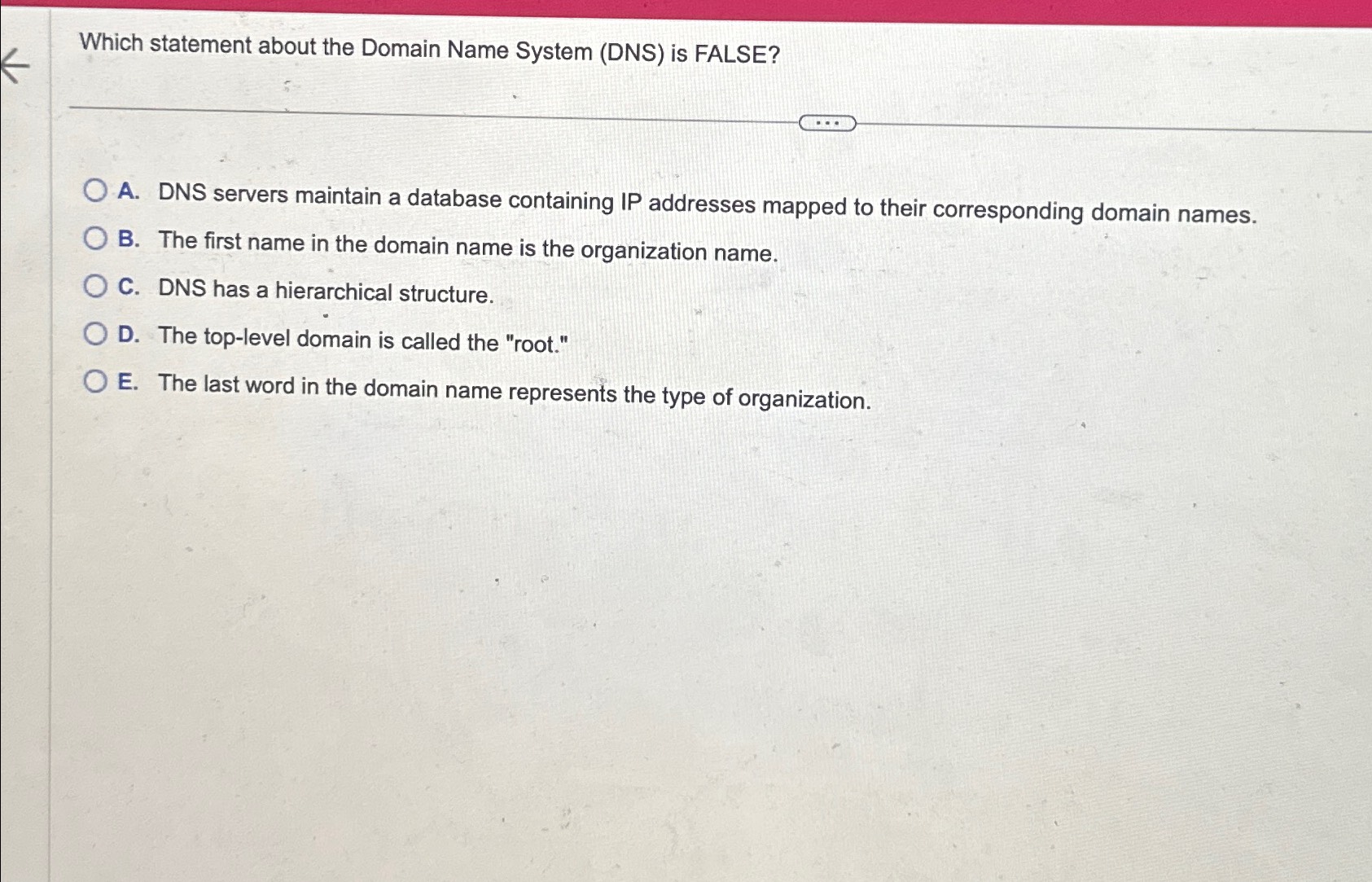 Solved Which statement about the Domain Name System (DNS) | Chegg.com