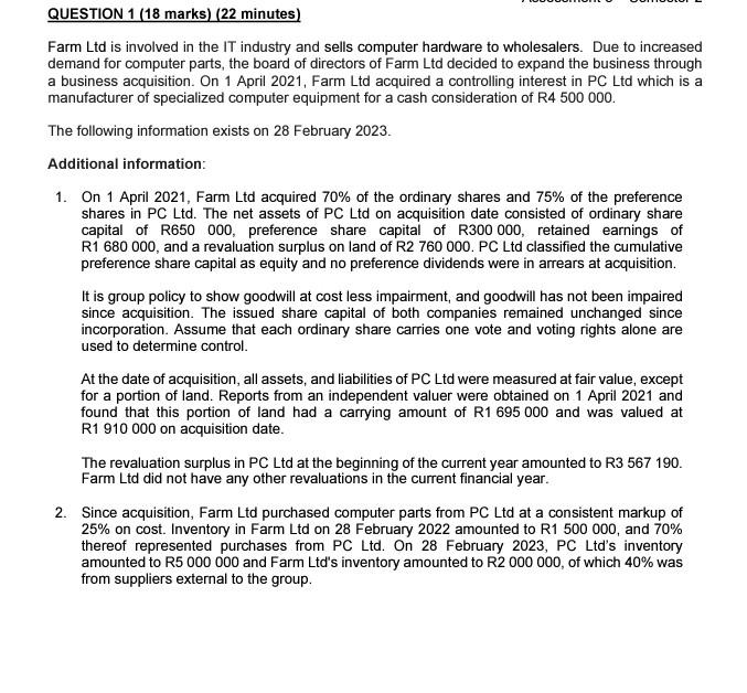 Solved arm Ltd is involved in the IT industry and sells | Chegg.com