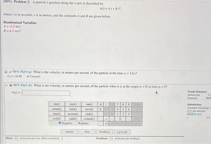 Solved pls answer part b. i already got it wrong once and | Chegg.com