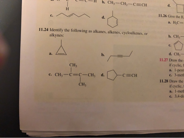 U H B Ch3 Ch Cech D 11 26 Give The Ic A H C Chegg 