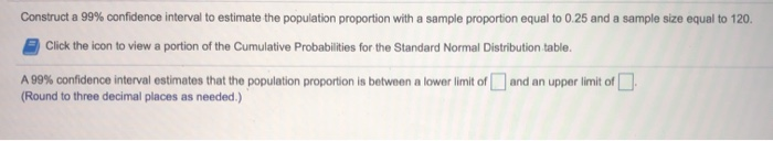 Solved Construct a 98% confidence interval to estimate the | Chegg.com