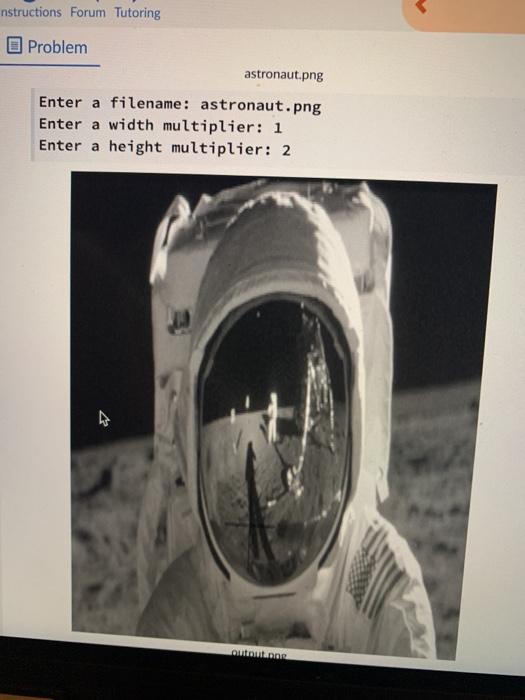 Solved For your final image manipulation problem in this | Chegg.com