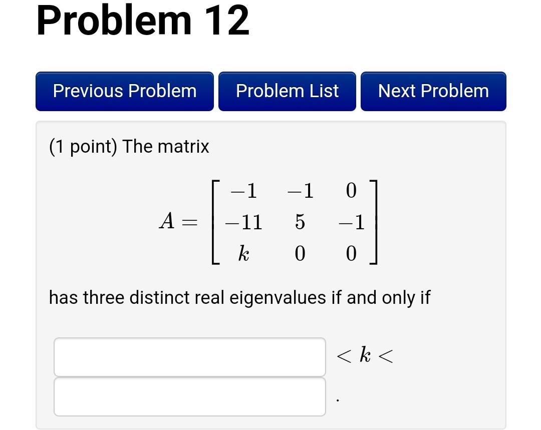Solved Problem 12 Previous Problem Problem List Next Problem | Chegg.com