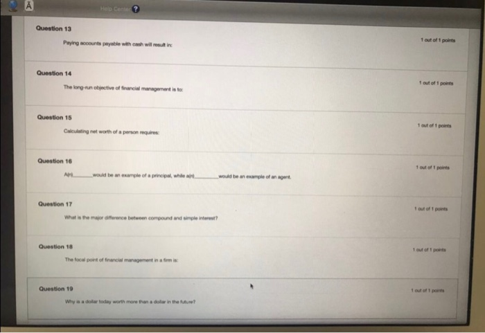 Question 13 Paying Accounts Payable With Cash Will Chegg Com