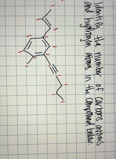 Solved Identify the number of carbons atoms and hydrogen | Chegg.com