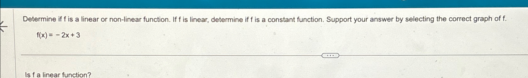 Solved Determine if f ﻿is a linear or non-linear function. | Chegg.com