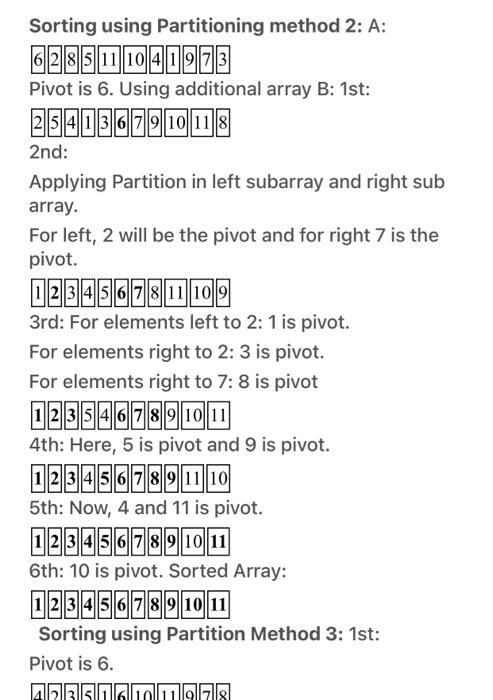 Solved 2- Partitioning methods The second and third | Chegg.com