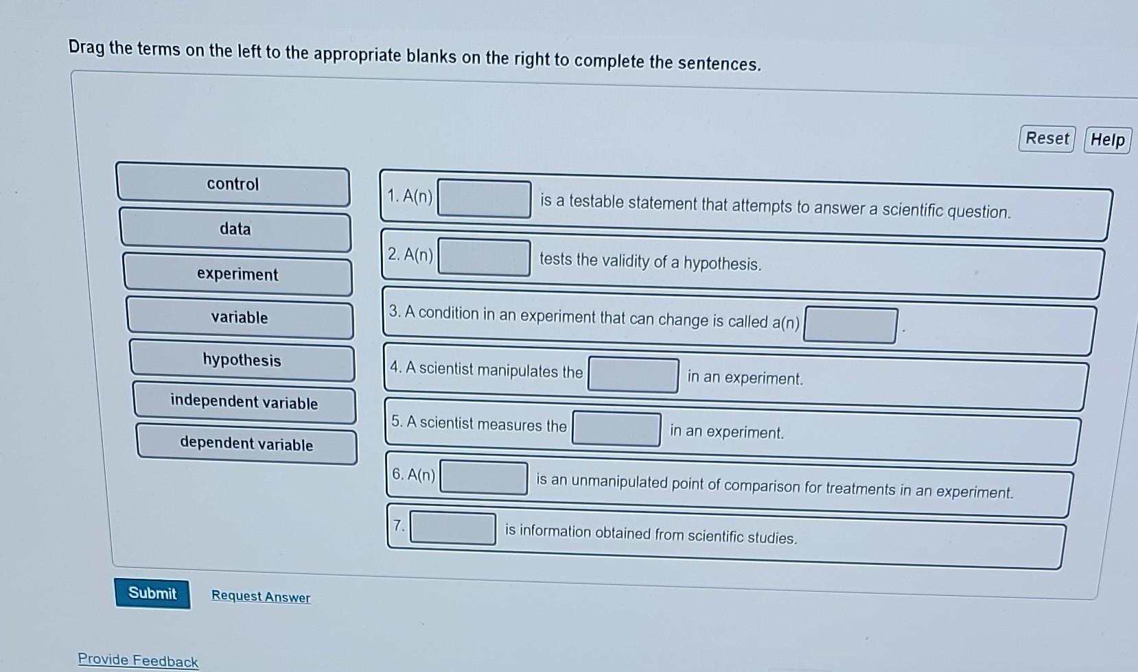 Solved Drag the terms on the left to the appropriate blanks | Chegg.com