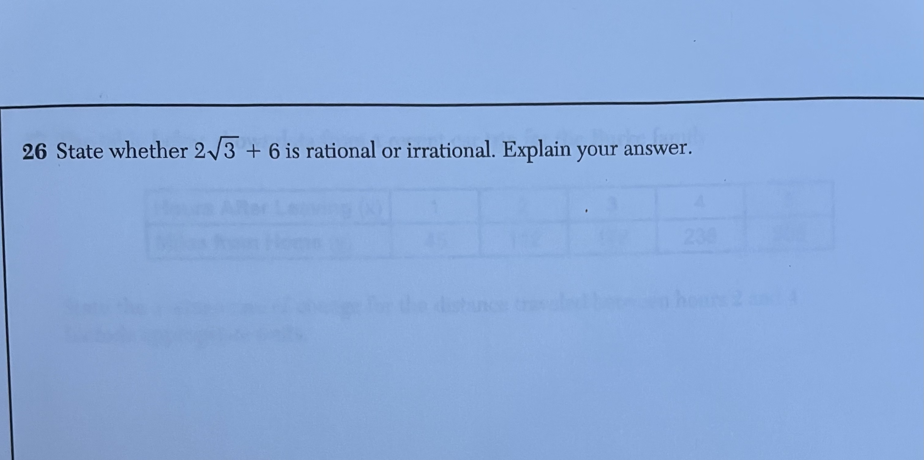 Solved 26 ﻿State whether 232+6 ﻿is rational or irrational. | Chegg.com