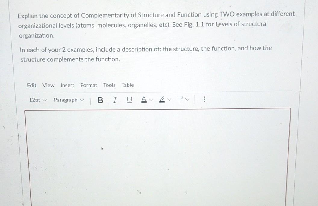 Solved Explain the concept of Complementarity of Structure | Chegg.com