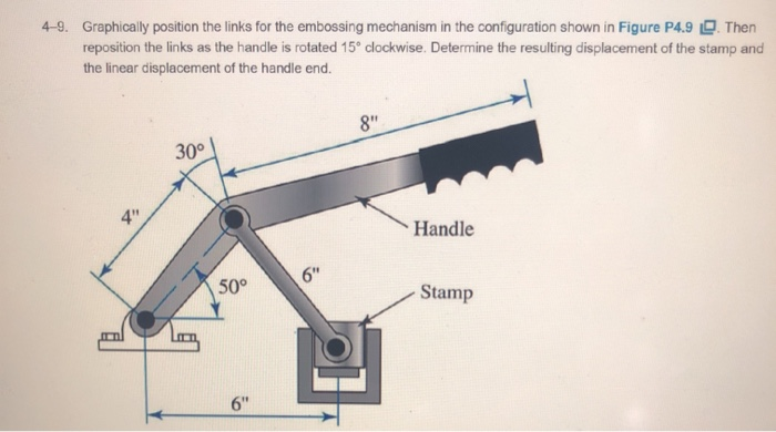 Embosser Direction Solved 4–9. Graphically position the links for the embossing | Chegg.com