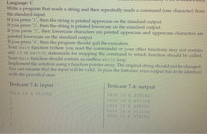 Solved in C language please do as the question says *no use | Chegg.com