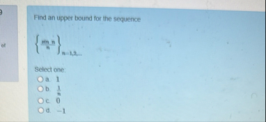 Solved Find an upper bound for the | Chegg.com