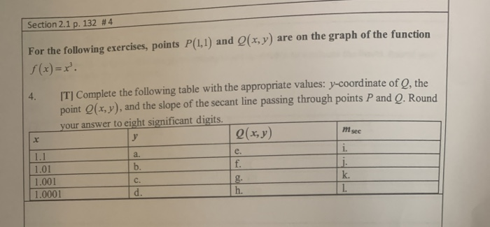 Solved Section 2.1 p. 132 #4 For the following exercises, | Chegg.com