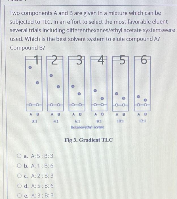 Solved Two components A and B are given in a mixture which | Chegg.com