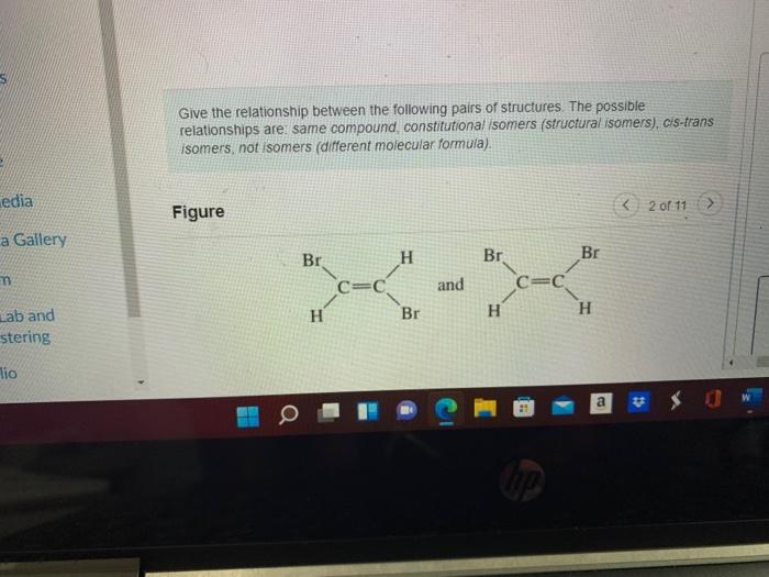 Give the relationship between the following pairs of structures. The possible relationships are. same compound, constitutiona