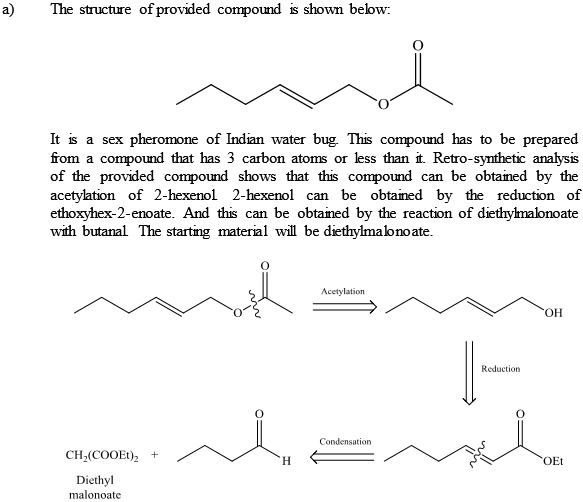Solved Show syntheses of these compounds from compounds