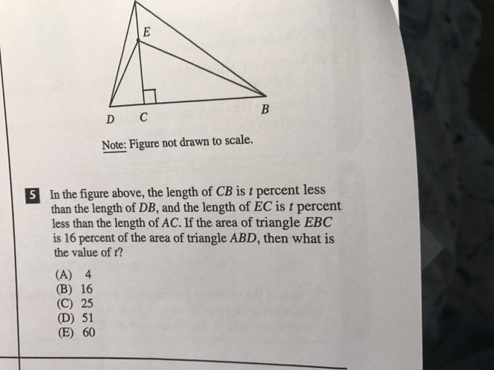 Solved D C Note: Figure not drawn to scale. 5 In the figure | Chegg.com