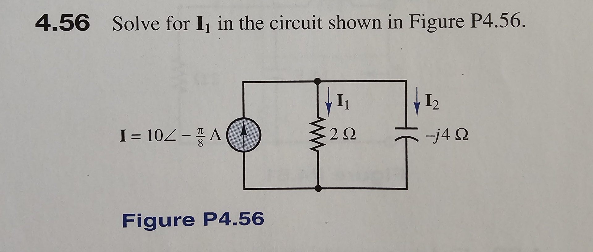 Solved 4.56 ﻿Solve for I1 ﻿in the circuit shown in Figure | Chegg.com