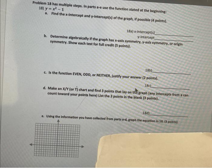 Solved Problem 18 has multiple steps. In parts a-e use the | Chegg.com