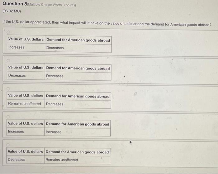 Solved Question 1multiple Choice Worth 3 Points 0605 Mc