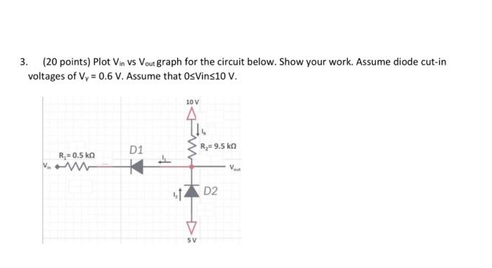 Solved 3. (20 Points) Plot Vin Vs Vout Graph For The | Chegg.com