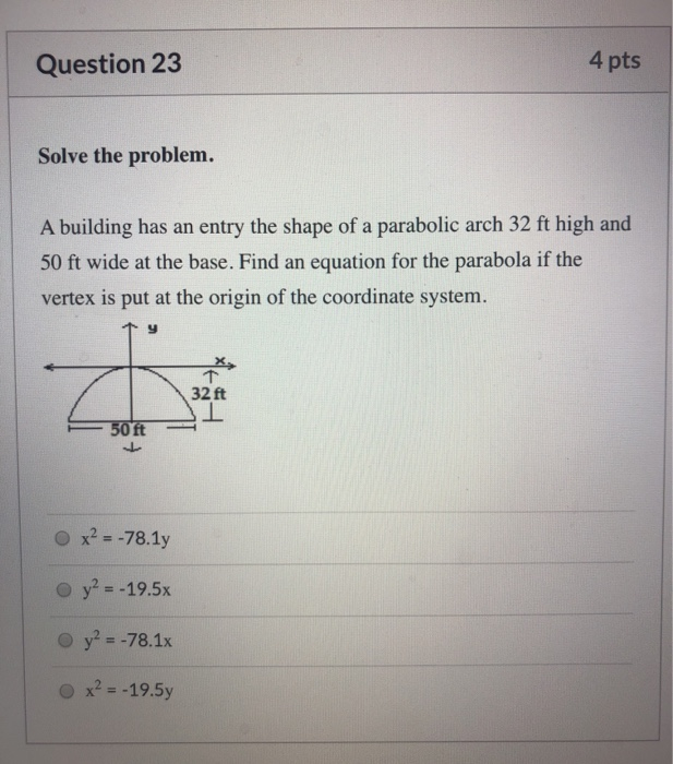 Solved Question 23 4 pts Solve the problem. A building has | Chegg.com