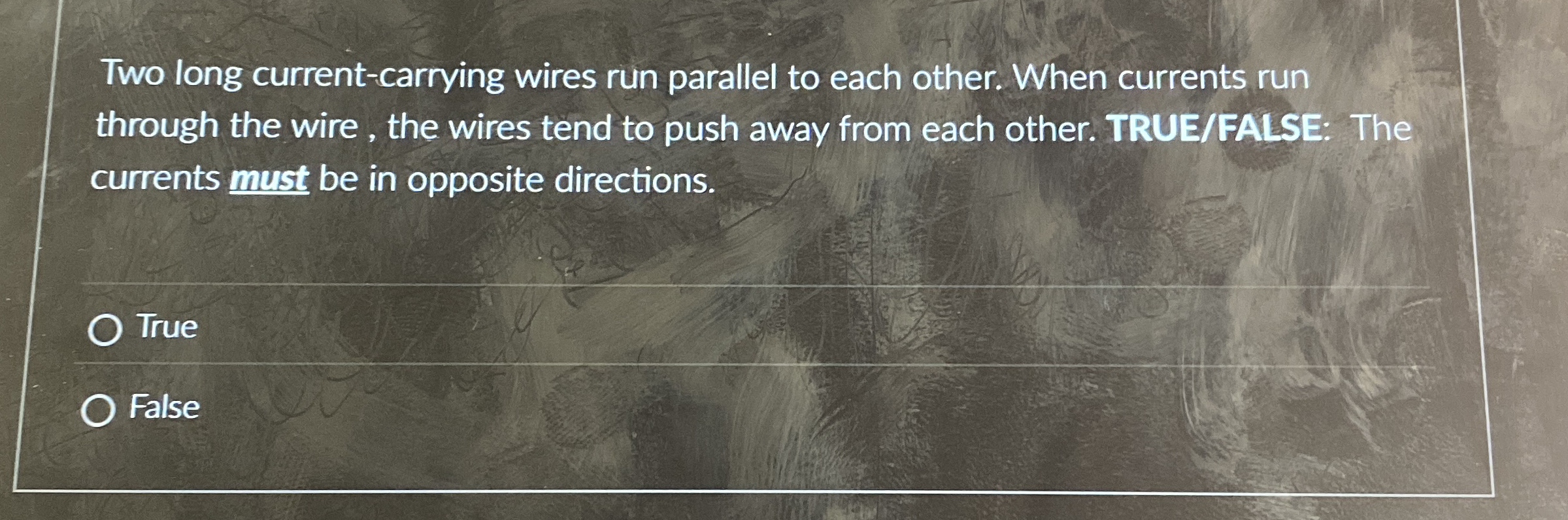 Solved Two long currentcarrying wires run parallel to each