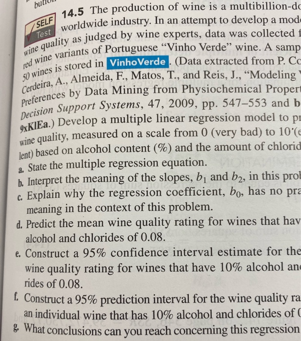 bution Test worldwid wine quality as juda red wine | Chegg.com