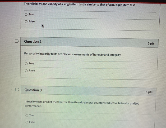 personality test validity and reliability personality test validity and reliability