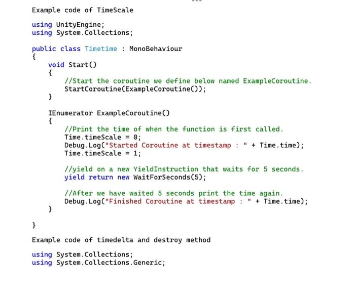 Solved Example Code of Time:Example code of TimeScale using | Chegg.com